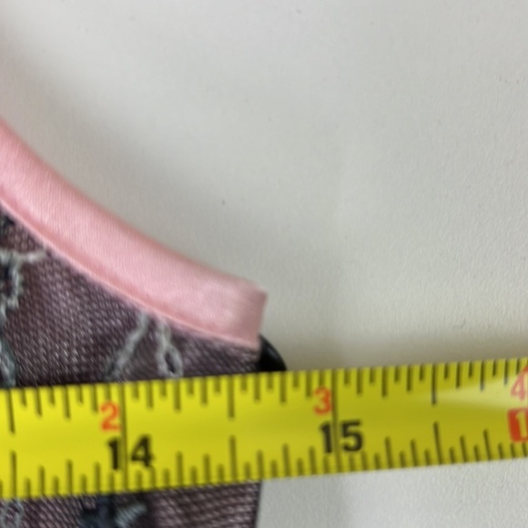 Beautiful Pink Gown with Black Mesh, pink Floral Appliques and Asymmetrical Hem - Picture 8 of 11